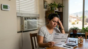Homeowner dealing with high utility costs using a loan to pay bills in El Paso